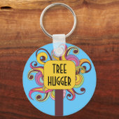 Porte-clés Hugger d'arbre Abstrait personnalisable (Recto)