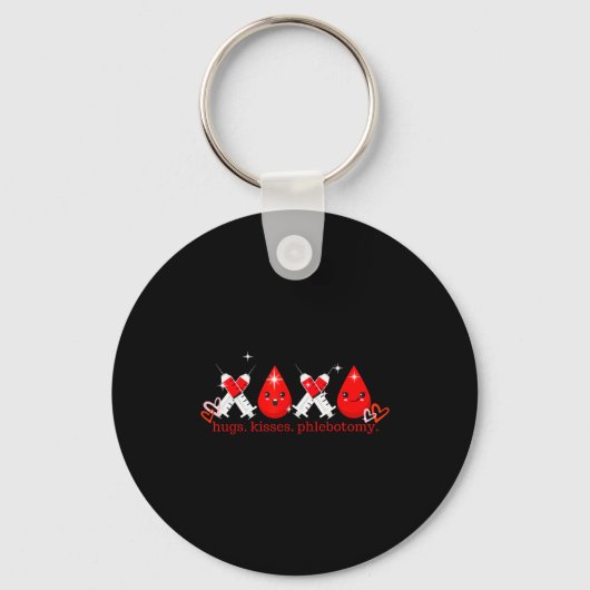 Porte-clés Hugs Kiss Phlebotomy Valentines Phlebotomist Lab T (Recto)