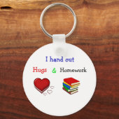 Porte-clés Hugues et porte - clé de professeur de devoirs (Recto)