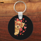 Porte-clés Hugvyn Goldendoodle Saint-Valentin Doodle Maman Co (Recto)