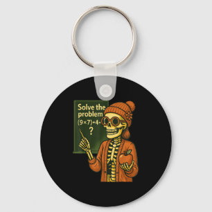 Porte-clés Hugvyn Halloween squelette six sept 67 mème Pemdas