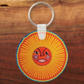 Porte-clés Huichol String Art Sun Mexican Folk Art (Recto)