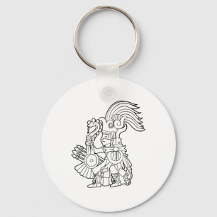 Porte-clés Huitzilopochtli Aztec Dieu Aztec Mythologie Maya S