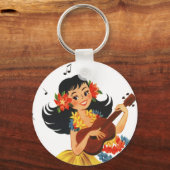 Porte-clés Hula Hula Girl (Recto)