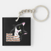Porte-clés Humain ? Où es-tu ? Chat (Dos)