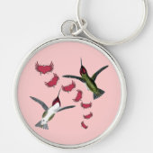 Porte-clés Humming Birds Grunge Hearts with Wings (Devant)
