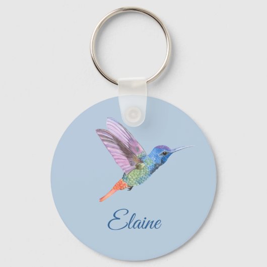 Porte-clés Hummingbird Personalized Blue KeyChain (Recto)