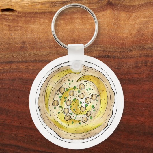 Porte-clés Hummus Houmous Méditerranée Moyen-Orient (Recto)