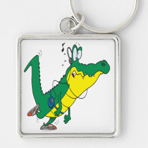 Porte-clés humoristique gator alligator caricature