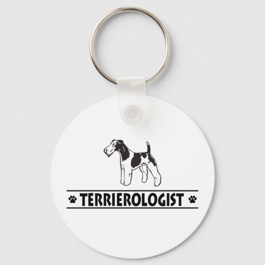 Porte-clés Humour À poils durs Fox Terrier (Recto)