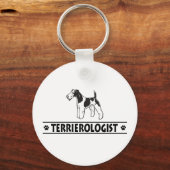 Porte-clés Humour À poils durs Fox Terrier (Recto)