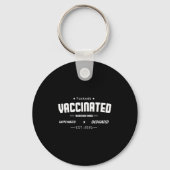 Porte-clés Humour amusant vacciné Citation graphique Nu enreg (Recto)