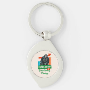 Porte-clés Humour de biologie évolutionniste drôle de chimpan