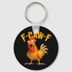 Porte-clés Humour de Corbeau F-Caw-F Gothique Drôle Rétro Coo