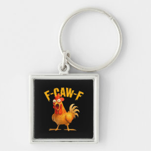Porte-clés Humour de corbeau F-Caw-F Gothique Drôle Rétro Coo