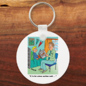 Porte-clés Humour de dessin animé de classe Action (Recto)