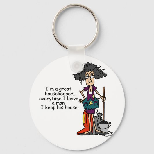 Porte-clés Humour de femme de charge (Recto)