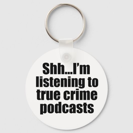 Porte-clés Humour de podcast de crimes réels (Recto)