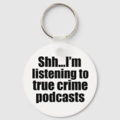 Porte-clés Humour de podcast de crimes réels (Verso)