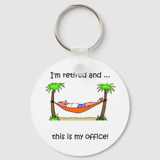 Porte-clés Humour de retraite amusant (Recto)