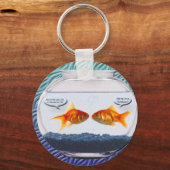 Porte-clés Humour de tourbière de poisson d'or (Recto)