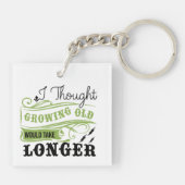 Porte-clés Humour de vieillissement actif (Dos)