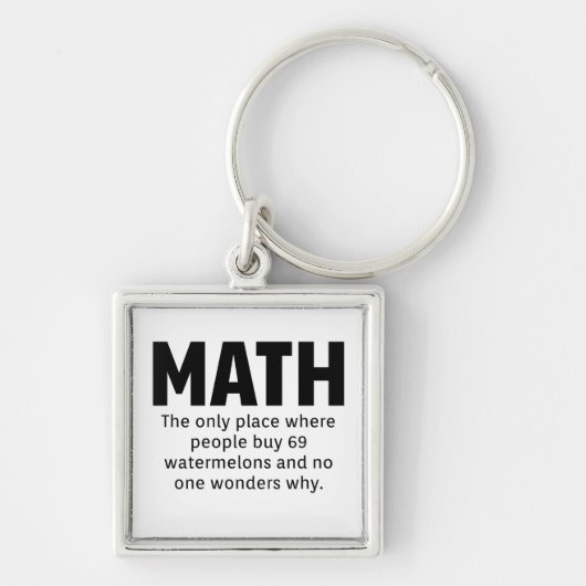 Porte-clés Humour mathématique (Devant)