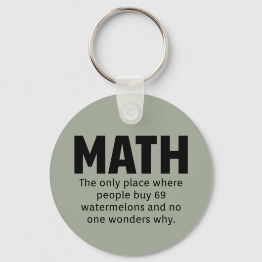 Porte-clés Humour mathématique (Recto)