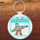 Porte-clés humour mathématique de la règle de diapositive (Recto)