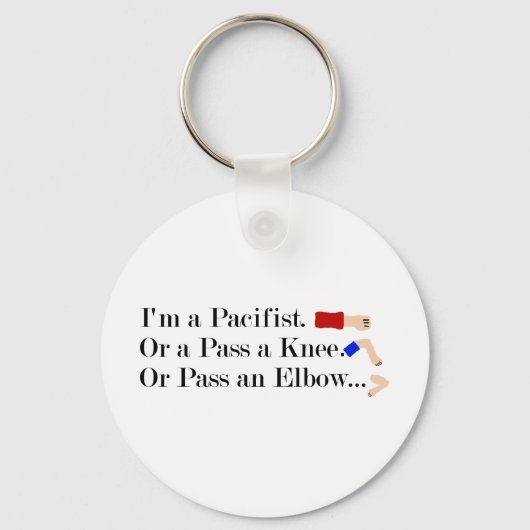 Porte-clés Humour pacifiste mixed martial art (Recto)