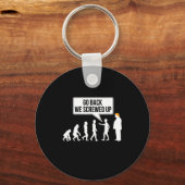 Porte-clés Humour politique anti-trump drôle d'évolution (Recto)