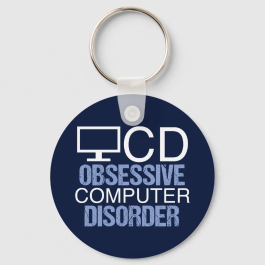 Porte-clés Humour Techie | Désordre informatique obsessionnel (Recto)