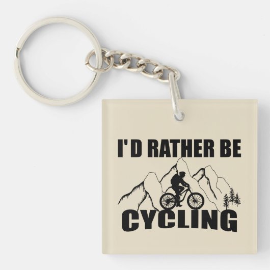 Porte-clés Humour VTT - Cyclisme Drôle (Devant)