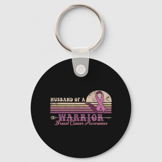 Porte-clés Husband Of A Warrior Breast Cancer Awareness Suppo (Recto)