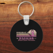 Porte-clés Husband Of A Warrior Breast Cancer Awareness Suppo (Recto)