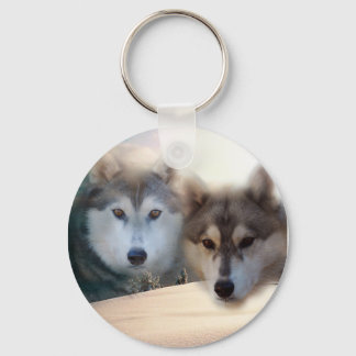 Porte-clés huskies