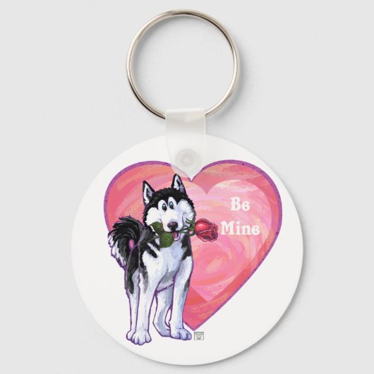 Porte-clés Husky à la Saint-Valentin (Recto)