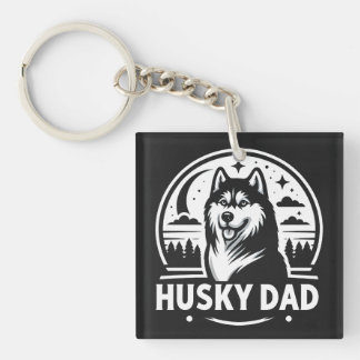 Porte-clés Husky Dad Gift Chien Propriétaire Sibérien Huskies