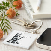 Porte-clés  Husky Fist Bump Tee – Loyalty Meets Style (Devant Droit)