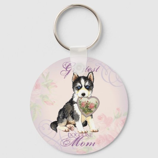 Porte-clés Husky Heart Maman (Recto)
