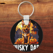 Porte-clés Husky papa halloween (Recto)