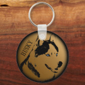 Porte-clés Husky Porte - clé Husky Malamute Porte - clé de ch (Recto)