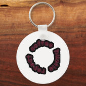 Porte-clés Hustle de café Répétition typographie motivationne (Recto)