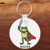 Porte-clés Huzzah Frog Chevalier Drôle Citation mème épée (Recto)
