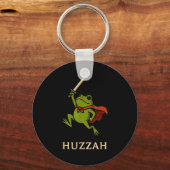 Porte-clés Huzzah Frog Knight Funny Sword Meme Quote (Recto)