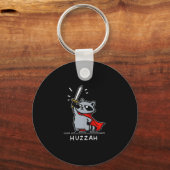 Porte-clés Huzzah Raccoon Knight Funny Sword (Recto)
