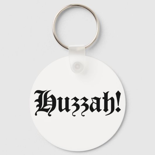 Porte-clés Huzzah ! {Typographie médiévale} (Recto)