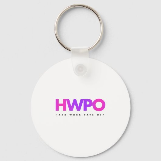 Porte-clés Hw Hard Work Pays Off Pastel Motivational (Recto)