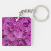 Porte-clés Hydrangeas roses florales magenta rose élégant (Dos)