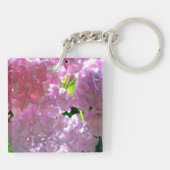 Porte-clés Hydrangeas roses radieuses, fleurs de mariée rose (Dos)